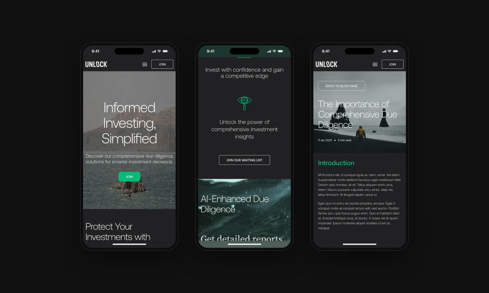 Mobile screens