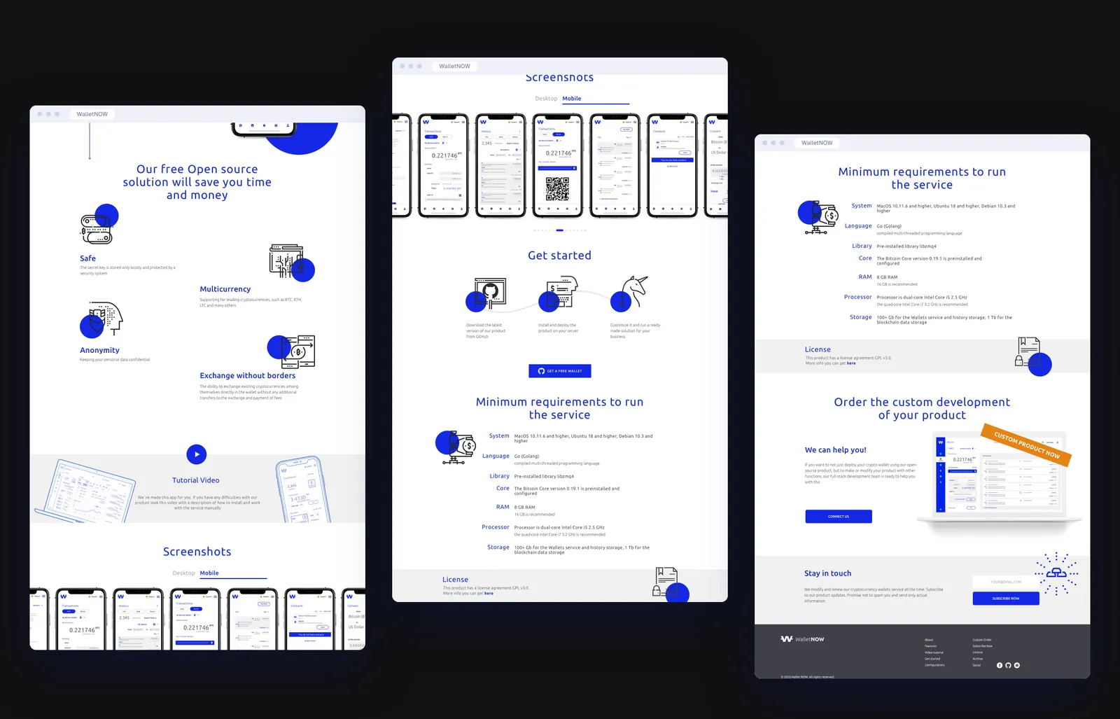 Desktop landing pages